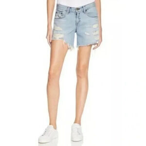 Rag & Bone Distressed Denim Boyfriend Shorts